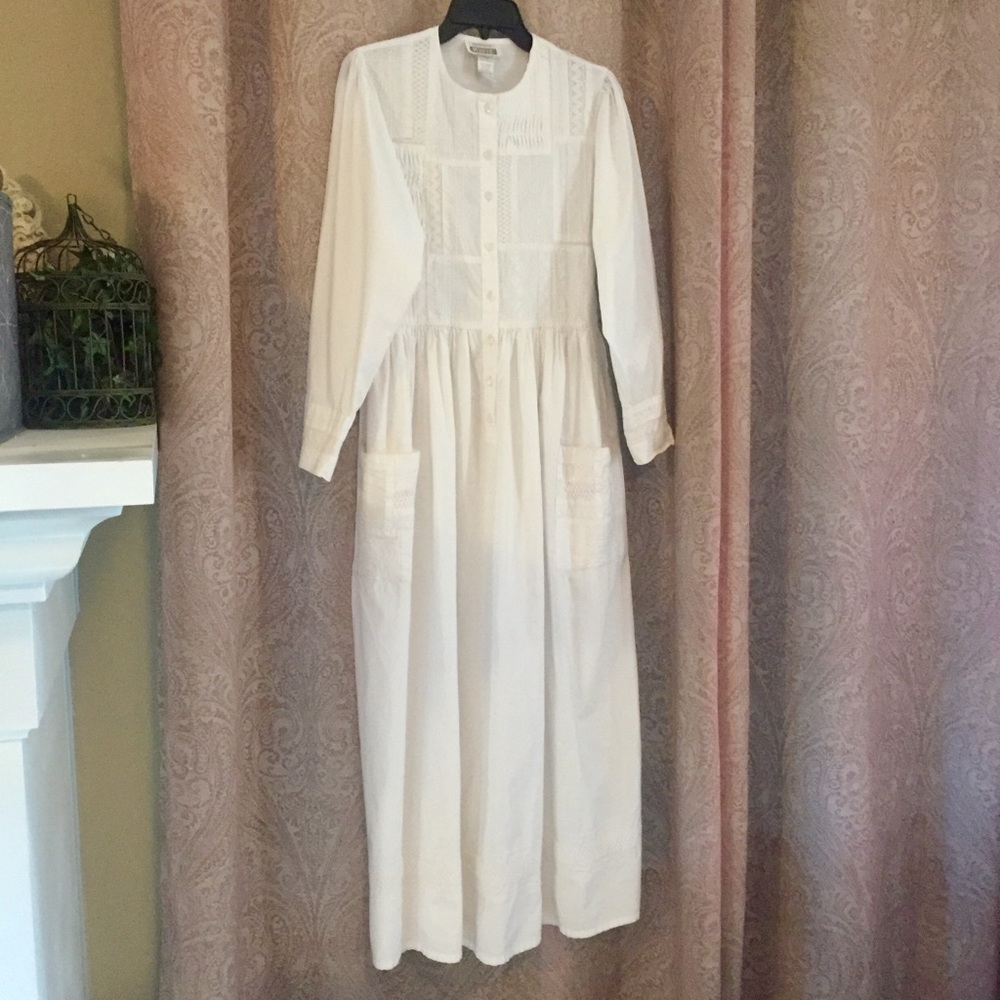 Dressed in White Cotton Dress.